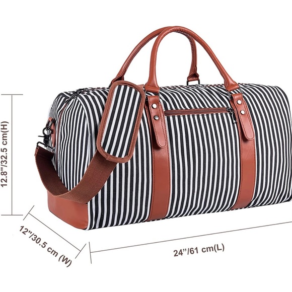 Oversized Travel Duffel Bag, Waterproof Leather Weekend bag Gym Sports bag - Picture 5 of 7